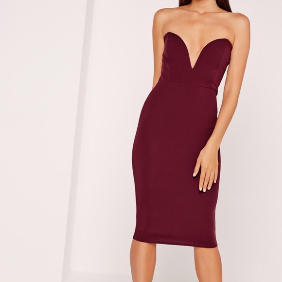 Missguided Dresses & Skirts - Wine/burgundy dress